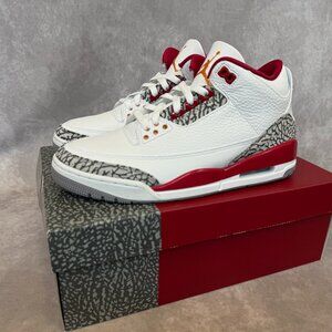 Air Jordan 3 Retro – White/Light Curry-Cardinal Red | Men’s Size 9 | New in Box